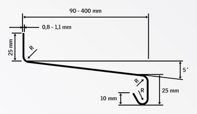 parapety Al - 0,8 mm