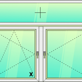 okno zvis.troj./ F - OS - O /